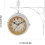 (WHITE) Double Sided Wall Clock, Station Clock Garden Clock Vintage Decoration 4