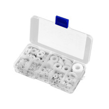 500pcs White Nylon Flat Washer Gasket Set M2 M2.5 M3m4m5 M6 M8 M10 Plastic Sealing O-rings Assortme
