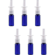 6pcs Container For Nose Watering Empty Refillable Nasal Spray Bottle Pump Sprayer Cleanser(15ml)