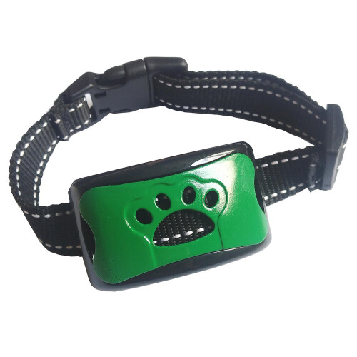(Green) Anti Bark Dog Collar Excessive Barking Device Safe Harmless