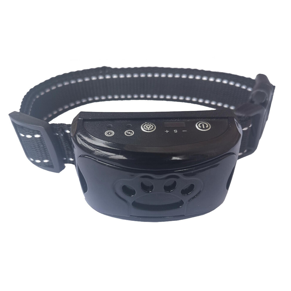 (Black) Anti Bark Dog Collar Excessive Barking Device Safe Harmless Black