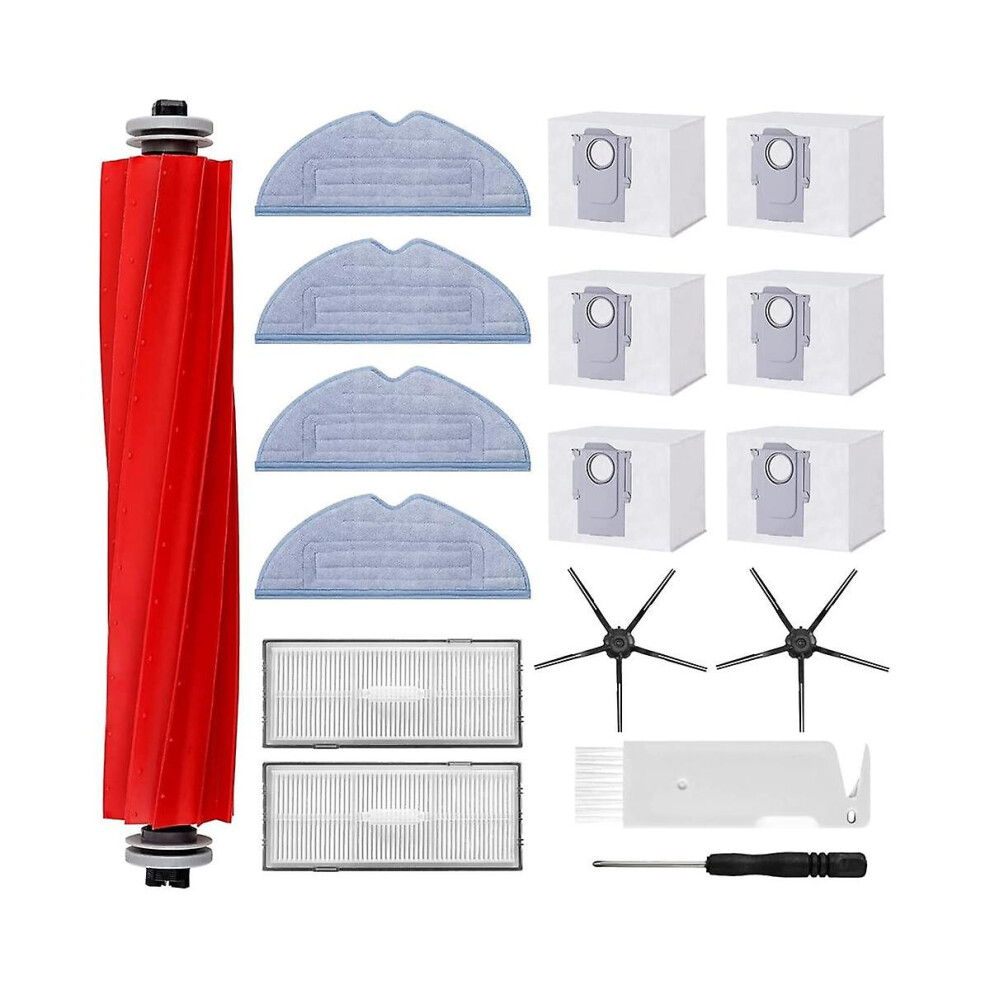 Accessory Set For S7 Pro Ultra/s7 Maxv Ultra, 6 X Dust Bags, Main Roller Brush Robot Vacuum Cleaner