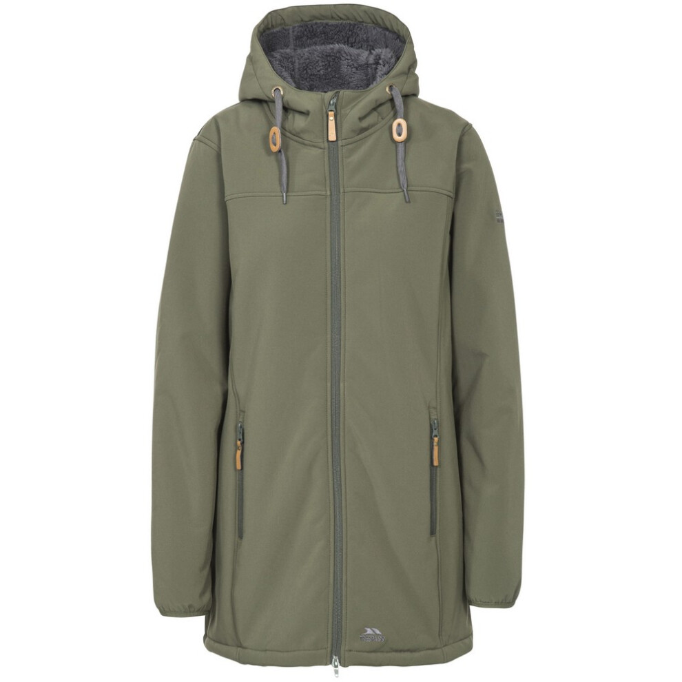 (XS, Moss) Trespass Womens/Ladies Kristen Longer Length Hooded Waterproof Jacket