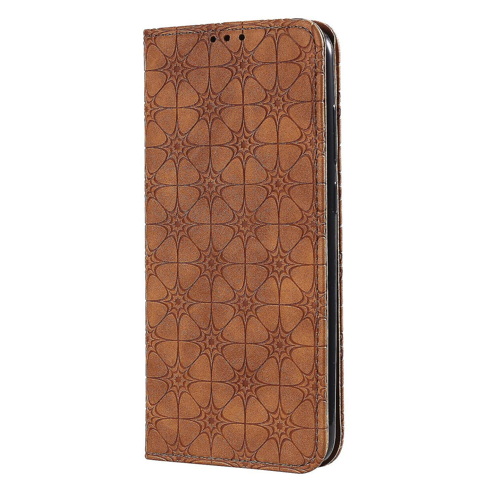 (brown) Compatible With Samsung Galaxy A11 / M11 Case Leather Magnetic Flip Folio Cover Wallet