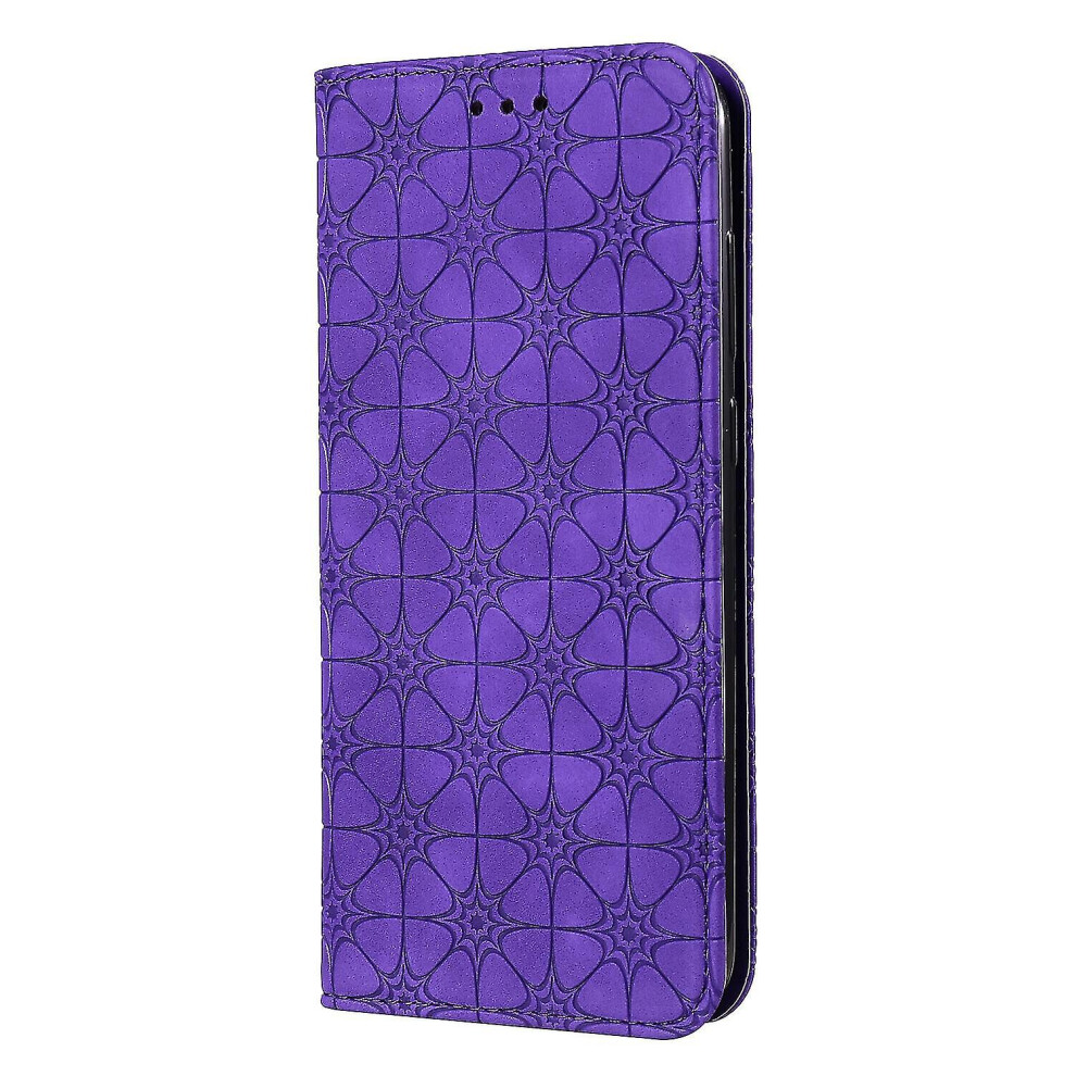 (purple) Compatible With Samsung Galaxy A11 / M11 Case Leather Magnetic Flip Folio Cover Wallet