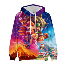 (A, 8-9 Years) Super Mario Bros Kids 3d Printing Hoodies Casual Hooded Pullover Jumper Sweatshirt Tops Xmas Gifts For 5-10years Boys Girls
