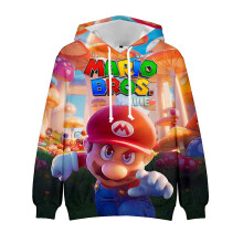 (B, 8-9 Years) Super Mario Bros Kids 3d Printing Hoodies Casual Hooded Pullover Jumper Sweatshirt Tops Xmas Gifts For 5-10years Boys Girls