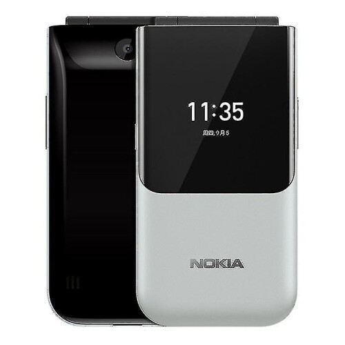 (Silver) 2720 Flip Phone Dual Screen Dual Card Dual Standby Function Elderly Machine 1