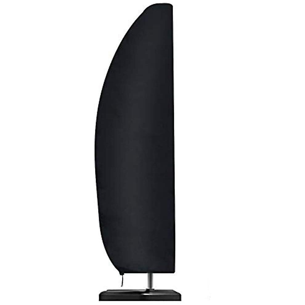 Parasol Cover, Waterproof, Windproof, Heavy Duty Rip Proof 210D Oxford Fabric Extra Large Cantilever Umbrella Cover With Zip (205*57*48*25Cm) - Black
