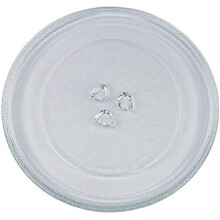 Universal Microwave Turntable Glass Plate With 3 Fixtures, 245 Mm