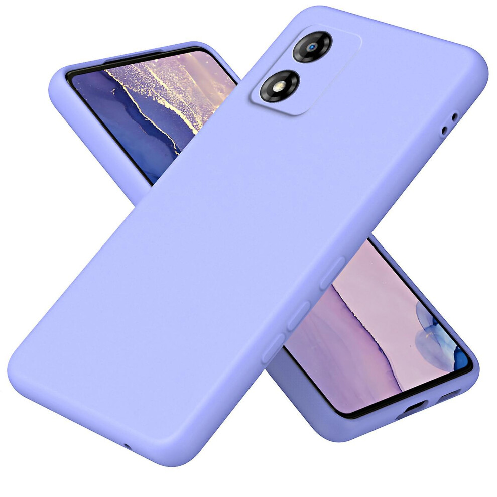 (Purple) For Motorola Moto E13 4G Shockproof Fiber Lining Tpu Phone Case 2.2Mm Protective Cover Purple