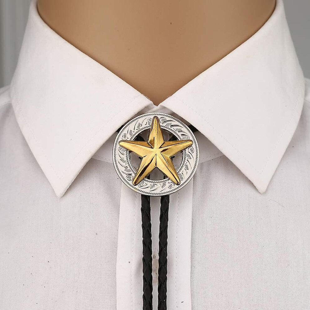Fashion Western Cowboy Tie Shining Long Star Texas Bolo Tie Necktie Necklace Not,Specified