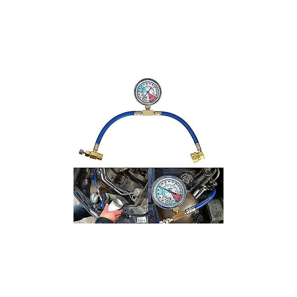 R134a A/c Car Air Conditioning Refrigerant Recharge Kit With Charging Adapter With Gauge