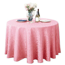 (Pink Red, One size) Tablecloth Tear Resistant No Fading Polyester Washable Round Tablecloth for Kitchen