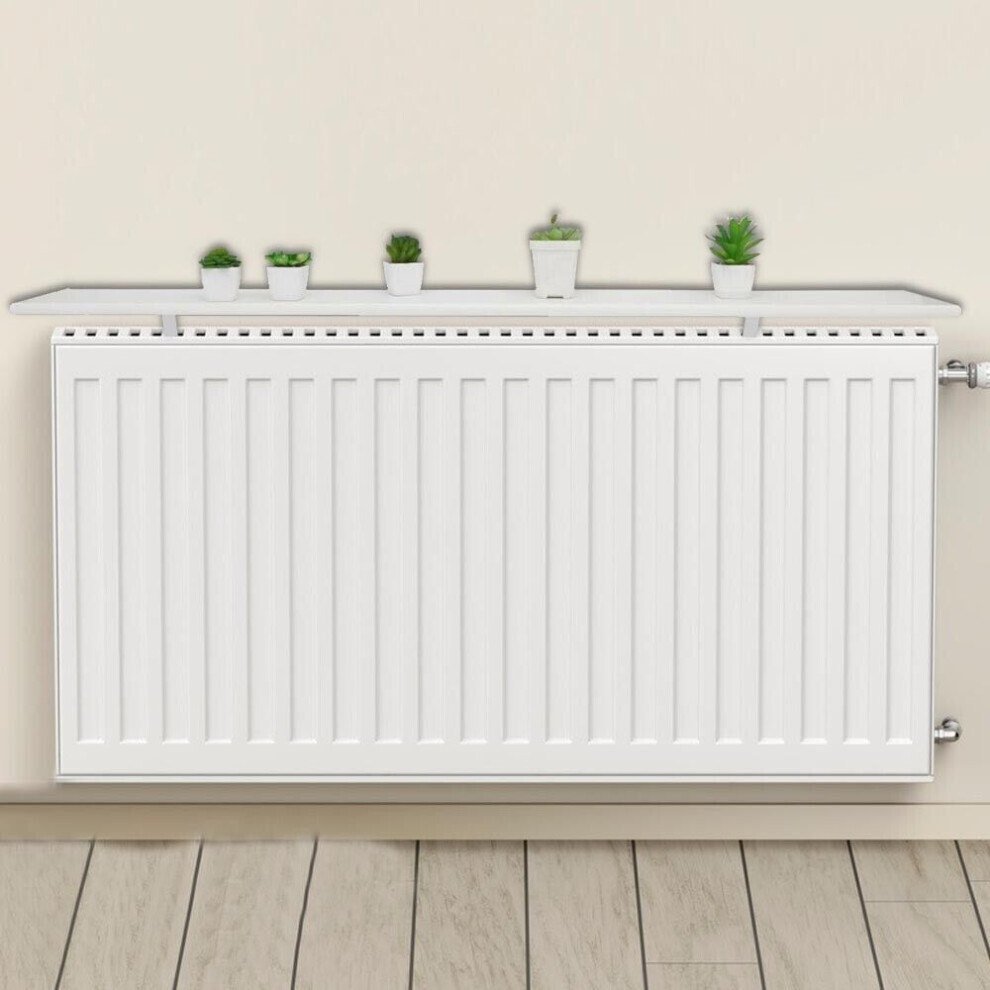 (120cm) White Radiator Shelves Including Easy Fit Brackets