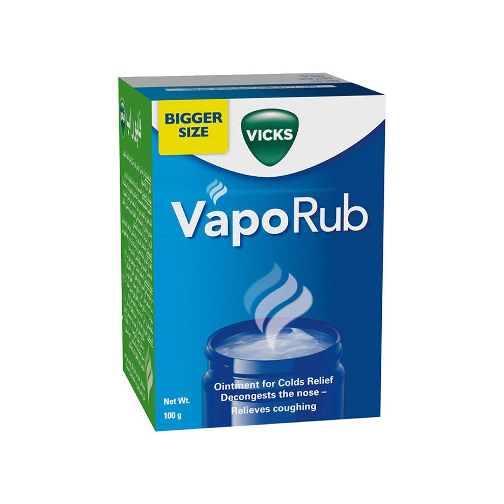 Vicks Vaporub Ointment |Fast Relief for Cough, Cold & Muscle Pain | Menthol, Eucalyptus & Camphor Formula 100g
