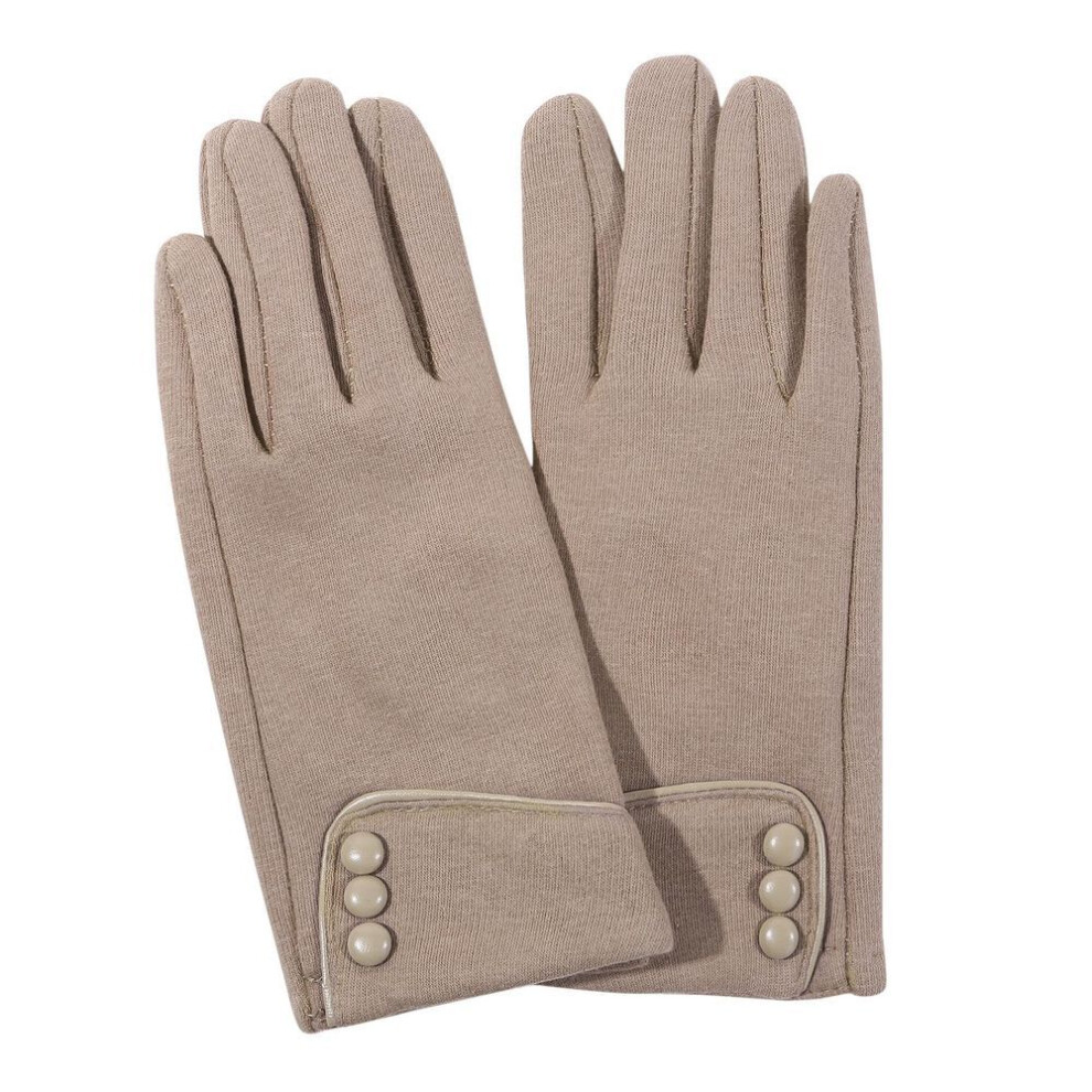 (khaki) Elegant Plush Women Gloves Autumn Winter For Fitness Women Phone Touch Screen Gloves