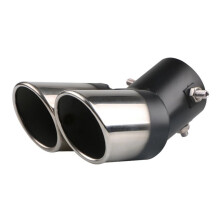 Car Dual Throat Muffler Exhaust Tail Pipe Compact Double Outlet Tail Pipe