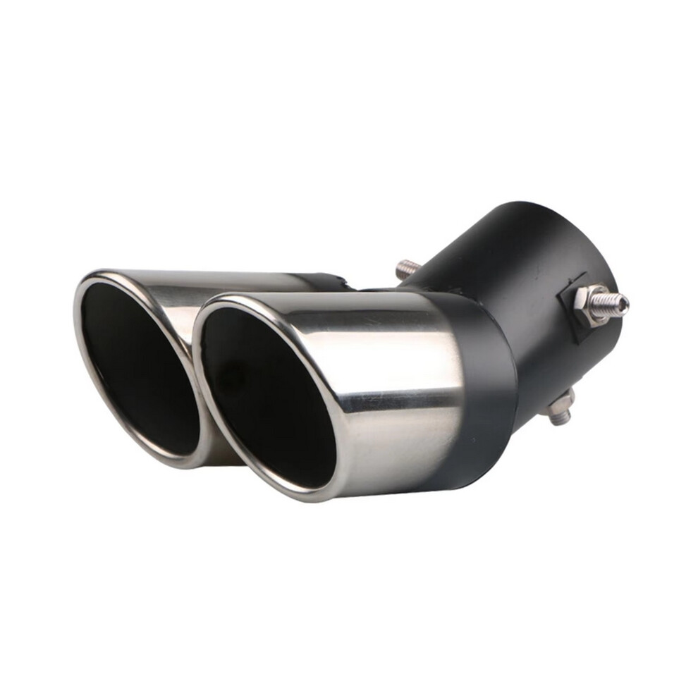 Car Dual Throat Muffler Exhaust Tail Pipe Compact Double Outlet Tail Pipe Light 6923812173684