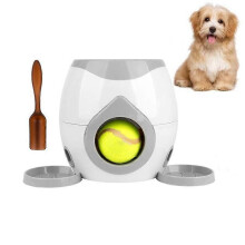 (Gray, One size) Dog Automatic Ball Launcher With Balls Durable Ball Throwing Machine For Small Medium Dog