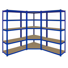 Monster rekken 1 x hoek rekken garage rekken 2 x 90cm Bays metalen heavy duty MDF planken