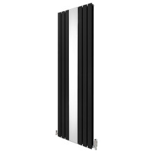 Lapos tükrös radiátor szelepekkel - 1800 mm x 565 mm - fekete