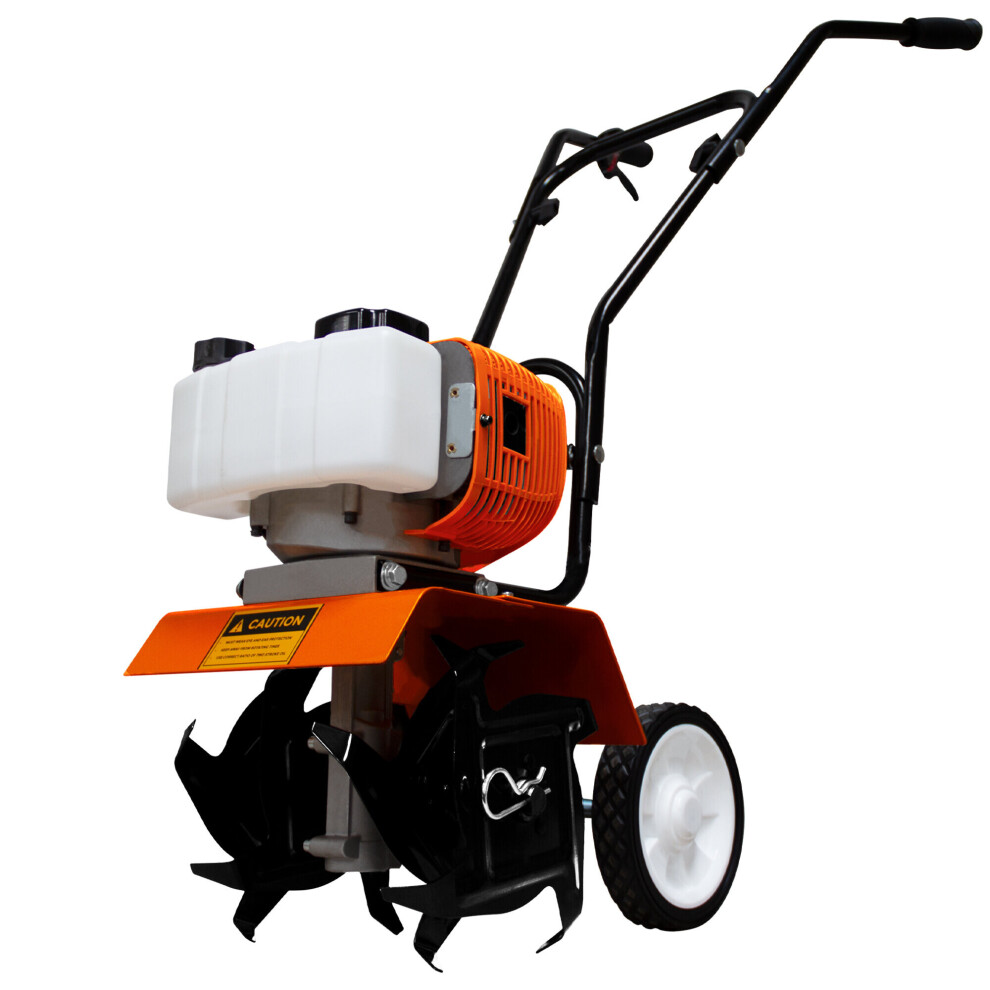 Petrol Cultivator Rotavator Cordless Garden Tiller 52CC 1.65kW 4000RPM 4 Blades