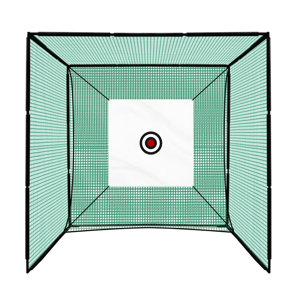 Golf Driving Practice Cage 10ft 3m High Impact Hitting Net Artificial Grass Mat