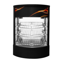 Réchauffeur d'aliments chauds Armoire à pizzas chauffée commerciale Comptoir d'affichage en verre