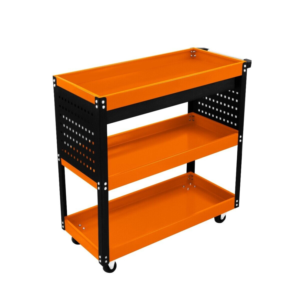 Tool Storage Tolley 3 Tier Cart Lockable Drawer Wheel Workshop Garage Heavy Duty