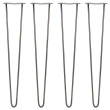 4 x Hairpin Legs / Hair Pin Set Möbel Schreibtisch Tisch 28" 2 Prong 10mm Rohstahl