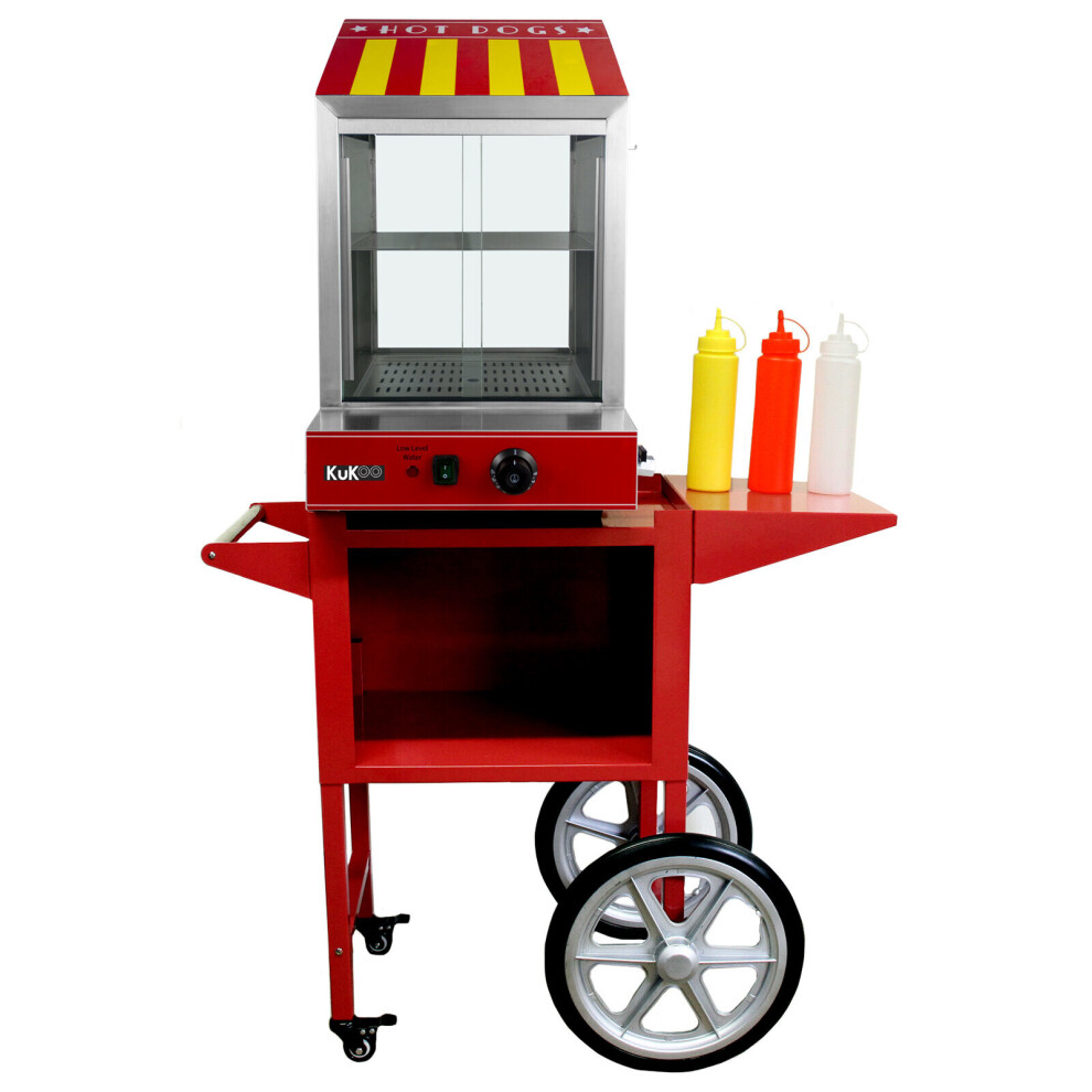 Hot Dog Party Cart Events Catering Warmer Hotdog Display Steamer Machine