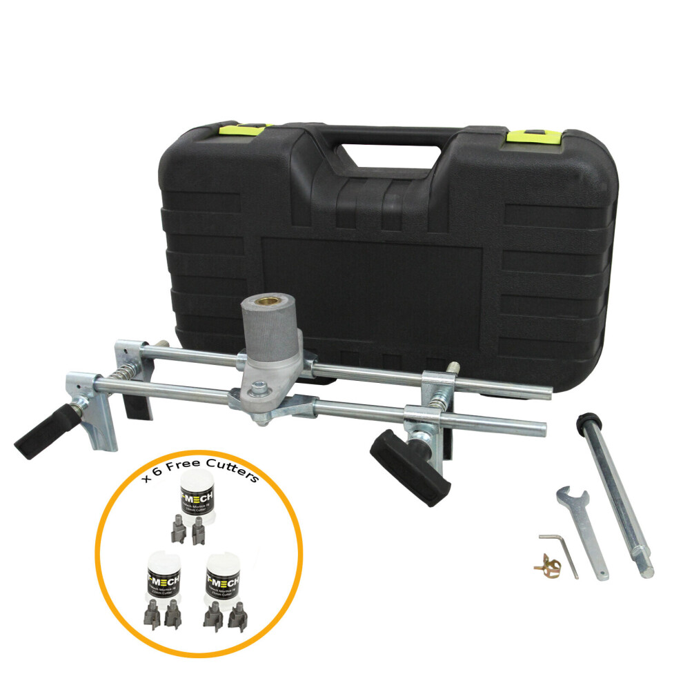 Mortice Lock Fitting Jig Wood Cutter Chisel Door Morticer Kit / 6 Wood Cutters