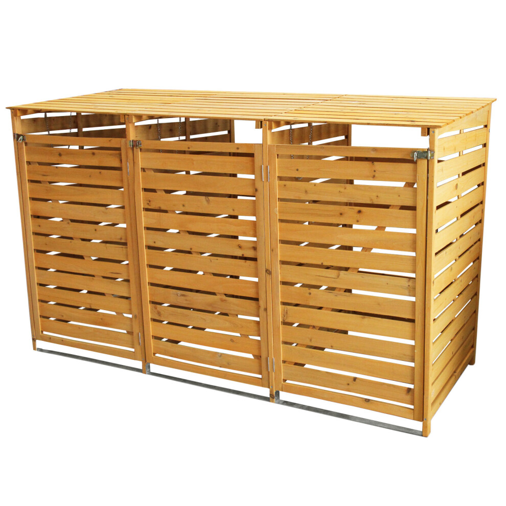 Triple Wheelie Bin Store | Wooden Garden Bin Shed