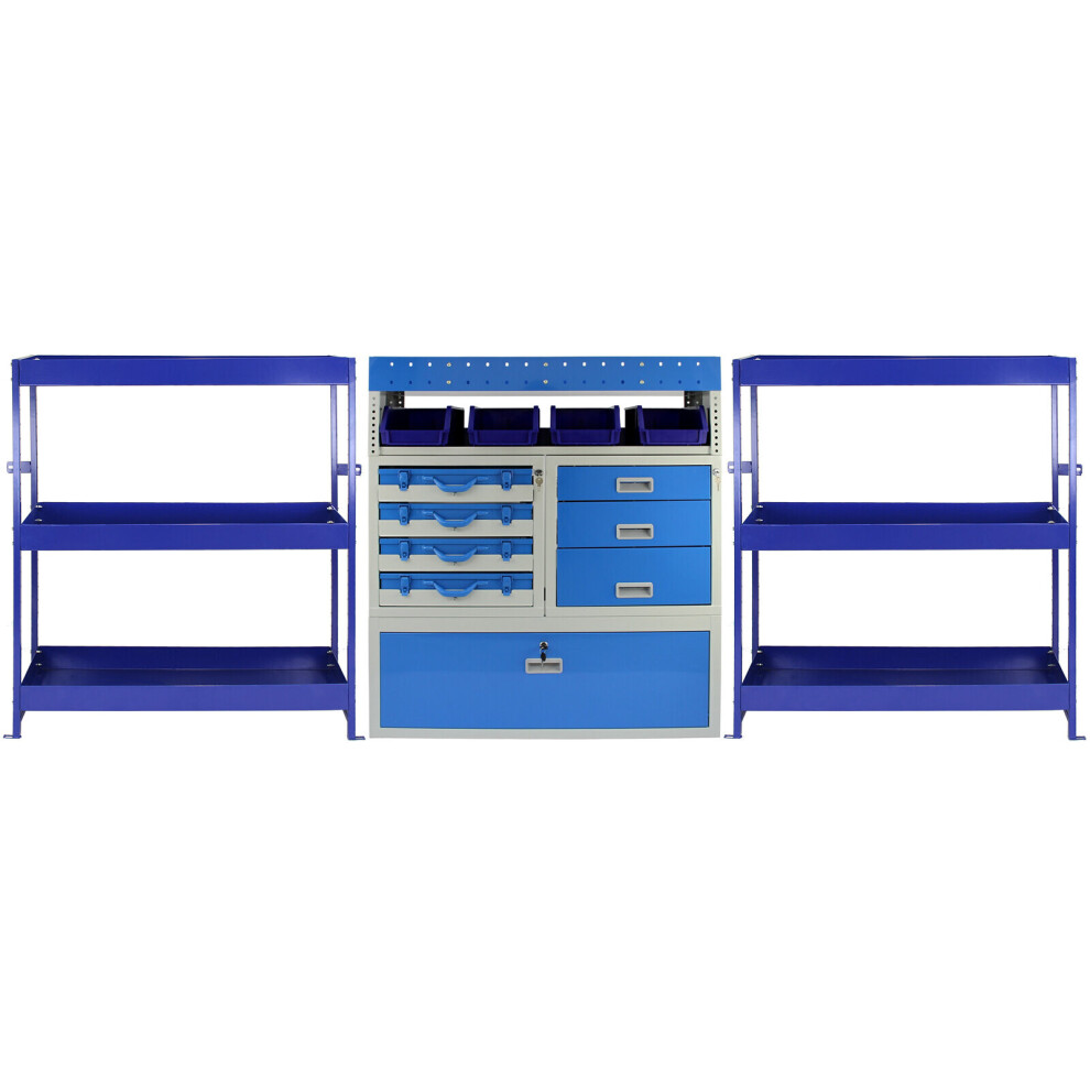 3 x Van Racks Metal Storage Shelving & Racking Drawers Steel Unit Tool System