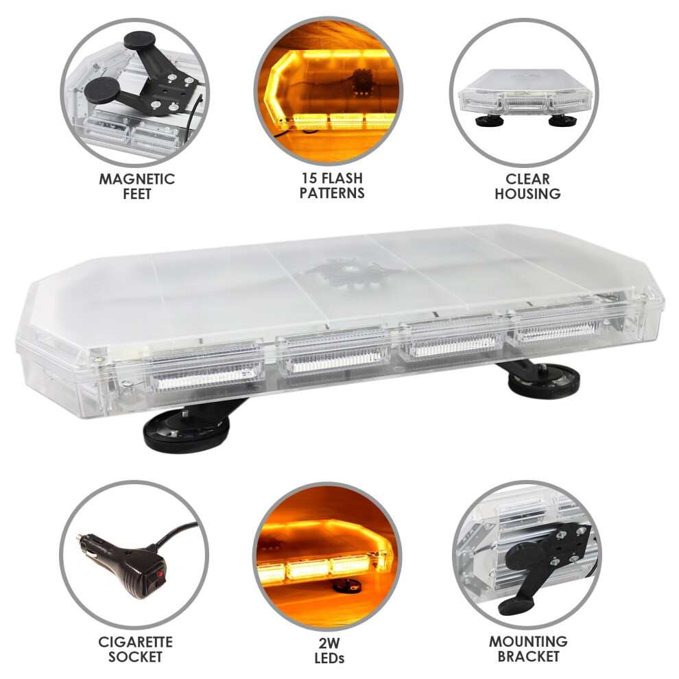 Recovery Bar Led Flashing Beacon Lightbar Warning Strobe Van 600Mm Amber/Light 5055986126355