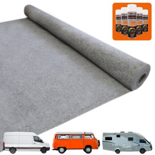 11m2 Furgoneta Revestimiento Alfombra Super Stretch Adhesivo Pegamento Latas Kit Camper Humo Gris