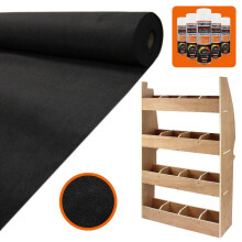 Kampeerwagenbekleding zwart 4 Way Stretch &amp; Citroen Berlingo Opbergvak voor gereedschap