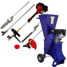 5 in 1 Multigereedschap 52cc &amp; 15HP Houtversnipperaar Benzine Tuinfrees Hakselaar Trimmer