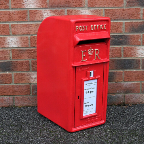 Royal Mail Post Box Cast Iron Pillar ER Office Letter Mail Wall Mount Postal