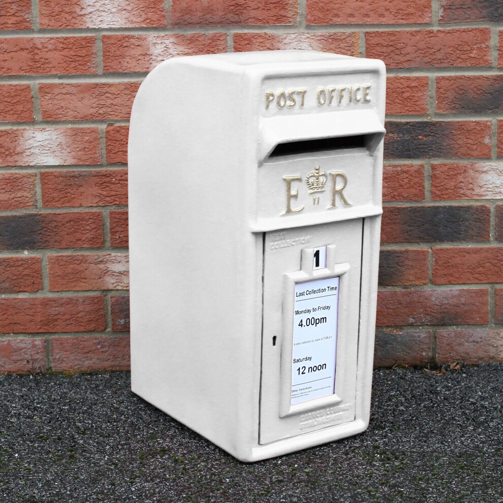 Royal Mail Post Box Cast Iron Pillar ER Office Letter Mail Wall Mount Postal