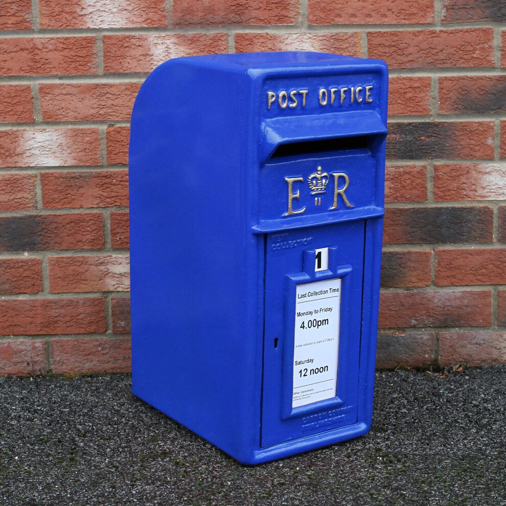 Royal Mail Post Box Cast Iron Pillar ER Office Letter Mail Wall Mount Postal