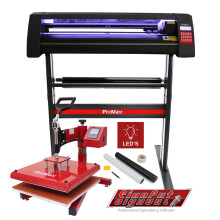 LED-vinylkutter med 38 cm svingvarmepresse og programvare