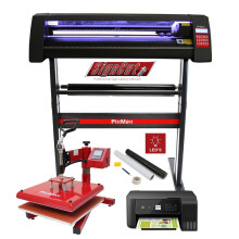 Pixmax 38 cm varmepresse, vinylkutter med LED-skriver
