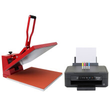 Große Muschel Hitze Presse flache Übertragung Maschine 50cm & Drucker T-Shirt Sublimation