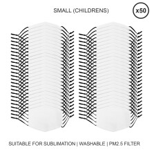 50 Sublimation Gesichtsmasken Blank Kleine Kinder Wiederverwendbar Anpassen Farbstoff Hitze Drucken