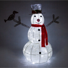 MonsterShop Weihnachten Verkauf Schneemann Light Up Xmas Dekoration Garten LED Lichter Grau