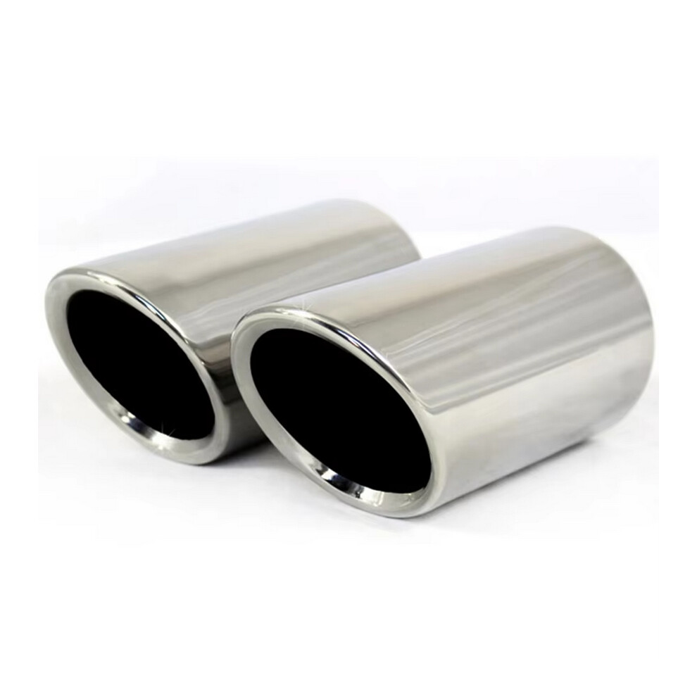 (Silver) Stainless Steel Car Exhaust Muffler Tailpipes For New Sagitar New Lavida, New Bora Golf Tiguan Scirocco 1.4T Special Tailpipes Silver 6907828458195