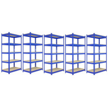 5 Rekken Baaien 90cm Magazijn Opschortende Opslag Garage Eenheid Staal 5 Tier