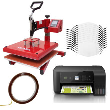Sublimation Gesichtsmasken 10 Blank Medium / Swing Heat Press / Eco Tank Drucker